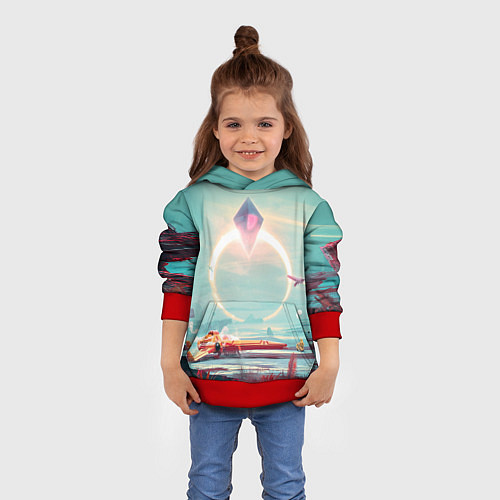 Детская толстовка No Mans Sky / 3D-Красный – фото 4
