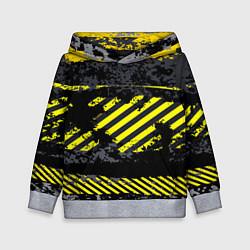 Толстовка-худи детская Grunge Line, цвет: 3D-меланж