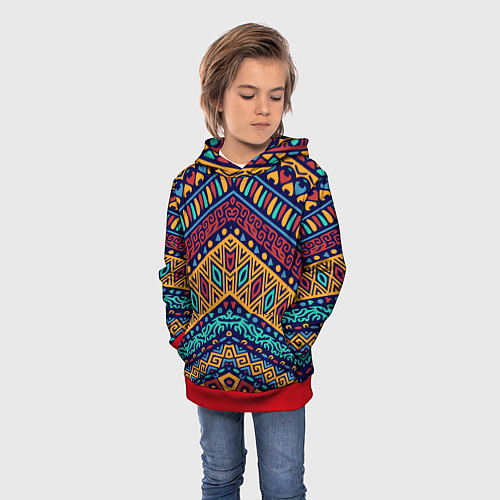 Детская толстовка Африка / 3D-Красный – фото 3