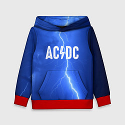 Толстовка-худи детская AC/DC: Lightning, цвет: 3D-красный