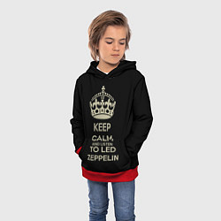 Толстовка-худи детская Keep Calm & Led Zeppelin, цвет: 3D-красный — фото 2