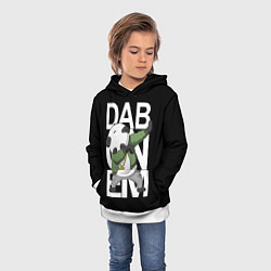 Толстовка-худи детская Panda dab, цвет: 3D-белый — фото 2