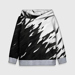 Толстовка-худи детская Black & white, цвет: 3D-меланж