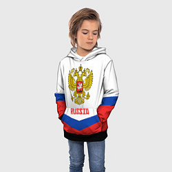 Толстовка-худи детская Russia Hockey Team, цвет: 3D-черный — фото 2