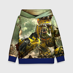 Толстовка-худи детская WH40k warboss, цвет: 3D-синий