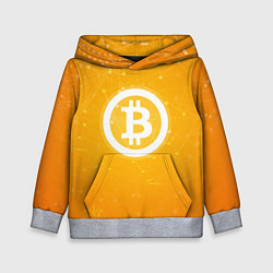 Толстовка-худи детская Bitcoin Orange, цвет: 3D-меланж