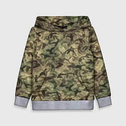 Толстовка-худи детская Камуфляж с утками, цвет: 3D-меланж