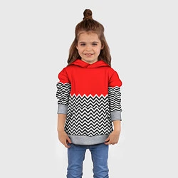 Толстовка-худи детская Твин Пикс: узор, цвет: 3D-меланж — фото 2