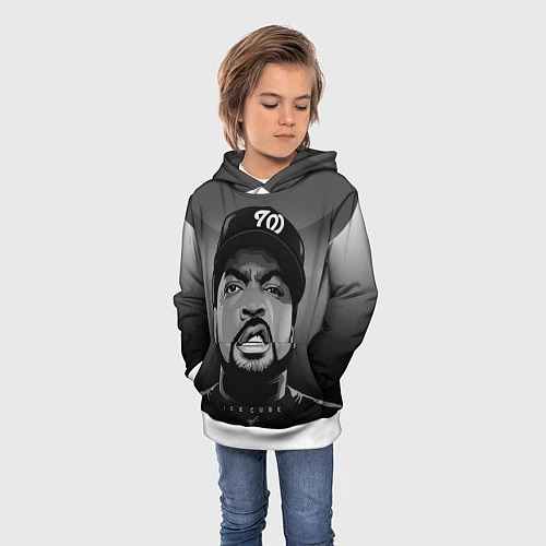 Детская толстовка Ice Cube: Gangsta / 3D-Белый – фото 3
