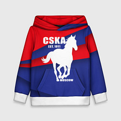 Толстовка-худи детская CSKA est. 1911, цвет: 3D-белый