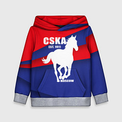 Толстовка-худи детская CSKA est. 1911, цвет: 3D-меланж