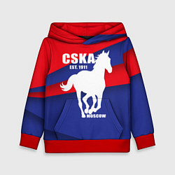 Толстовка-худи детская CSKA est. 1911 цвета 3D-красный — фото 1