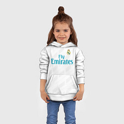 Толстовка-худи детская Real Madrid, цвет: 3D-белый — фото 2