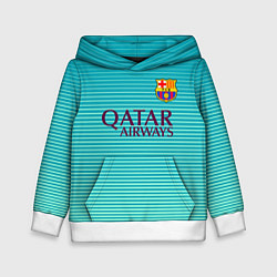 Толстовка-худи детская Barcelona FC: Aqua, цвет: 3D-белый