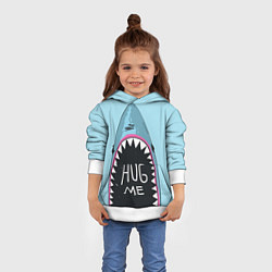 Толстовка-худи детская Shark: Hug me, цвет: 3D-белый — фото 2