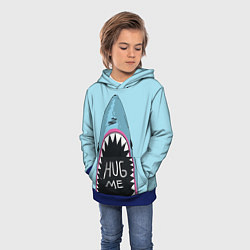 Толстовка-худи детская Shark: Hug me, цвет: 3D-синий — фото 2