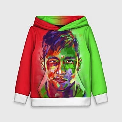 Толстовка-худи детская Neymar Art, цвет: 3D-белый