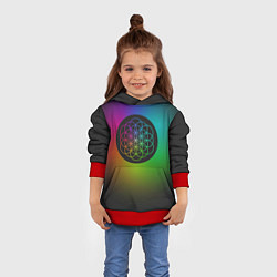 Толстовка-худи детская Coldplay Colour, цвет: 3D-красный — фото 2