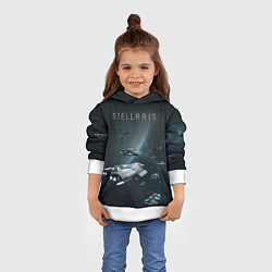 Толстовка-худи детская Stellaris, цвет: 3D-белый — фото 2