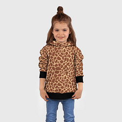 Толстовка-худи детская Жираф, цвет: 3D-черный — фото 2