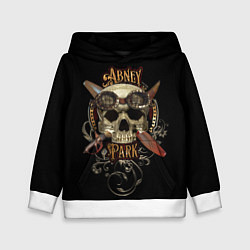 Толстовка-худи детская Abney Park: Biker, цвет: 3D-белый