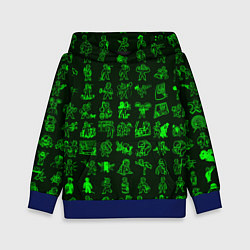 Толстовка-худи детская Персонажи Fallout, цвет: 3D-синий