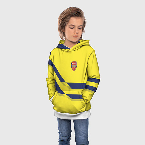 Детская толстовка Arsenal FC: Yellow style / 3D-Белый – фото 3