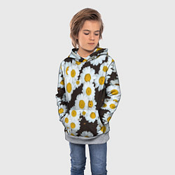 Толстовка-худи детская Аромашки, цвет: 3D-меланж — фото 2