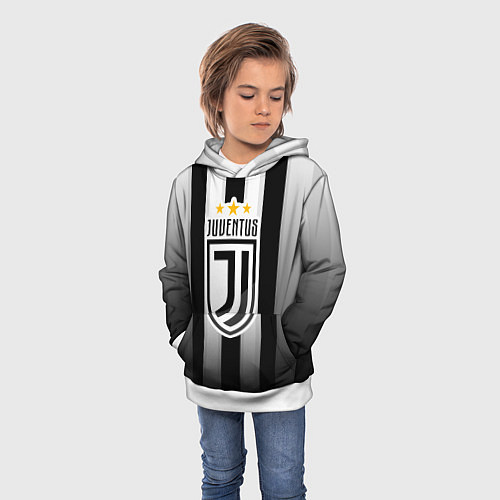 Детская толстовка Juventus FC: New logo / 3D-Белый – фото 3