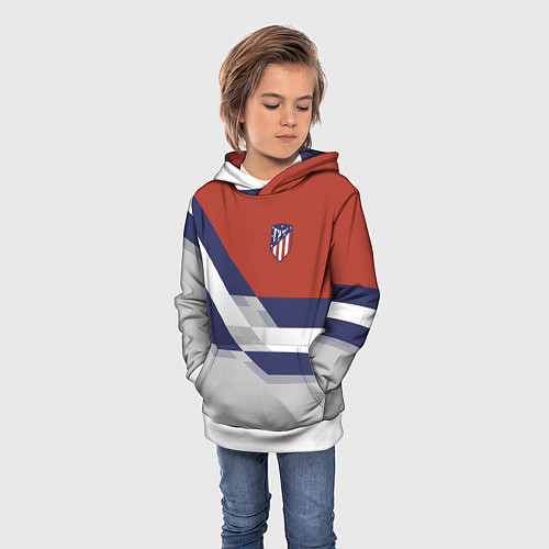 Детская толстовка Atletico FC: Grey style / 3D-Белый – фото 3