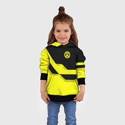 Толстовка-худи детская BVB FC: Yellow style, цвет: 3D-черный — фото 2