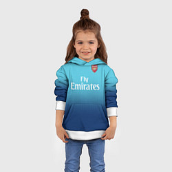 Толстовка-худи детская Arsenal FC: Blue Away 17/18, цвет: 3D-белый — фото 2