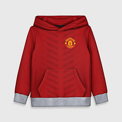 Толстовка-худи детская Manchester United: Red Lines, цвет: 3D-меланж