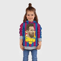 Толстовка-худи детская FCB Lionel Messi, цвет: 3D-меланж — фото 2