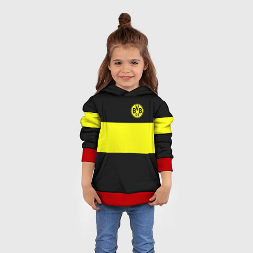 Детская толстовка Borussia 2018 Black and Yellow / 3D-Красный – фото 4