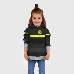 Толстовка-худи детская FC Borussia 2018 Original #3, цвет: 3D-меланж — фото 2
