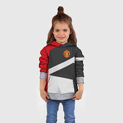 Толстовка-худи детская FC Manchester United: Sport Geometry, цвет: 3D-меланж — фото 2