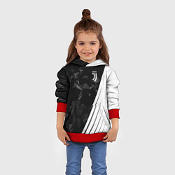 Толстовка-худи детская FC Juventus: Abstract, цвет: 3D-красный — фото 2