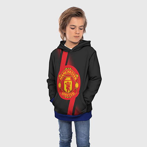 Детская толстовка FC Manchester United: Storm / 3D-Синий – фото 3