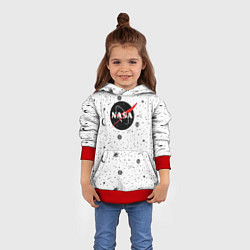 Толстовка-худи детская NASA: Moonlight, цвет: 3D-красный — фото 2
