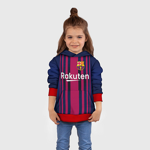 Детская толстовка FC Barcelona: Rakuten / 3D-Красный – фото 4