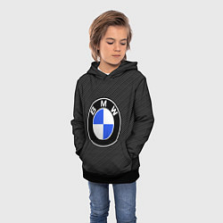 Толстовка-худи детская BMW CARBON БМВ КАРБОН, цвет: 3D-черный — фото 2