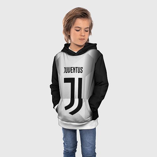 Детская толстовка FC Juventus: Silver Original / 3D-Белый – фото 3