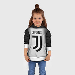 Толстовка-худи детская FC Juventus: Silver Original, цвет: 3D-белый — фото 2