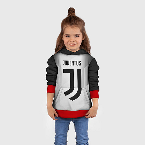 Детская толстовка FC Juventus: Silver Original / 3D-Красный – фото 4