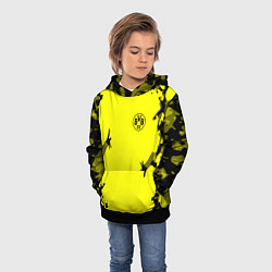 Толстовка-худи детская FC Borussia Dortmund: Yellow Original, цвет: 3D-черный — фото 2