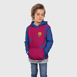 Толстовка-худи детская FC Barcelona: Purple Original, цвет: 3D-меланж — фото 2