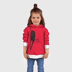 Толстовка-худи детская Её котик, цвет: 3D-белый — фото 2