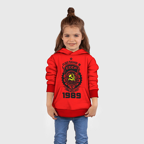 Детская толстовка Сделано в СССР 1989 / 3D-Красный – фото 4
