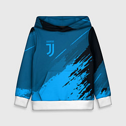 Толстовка-худи детская FC Juventus: Blue Original, цвет: 3D-белый